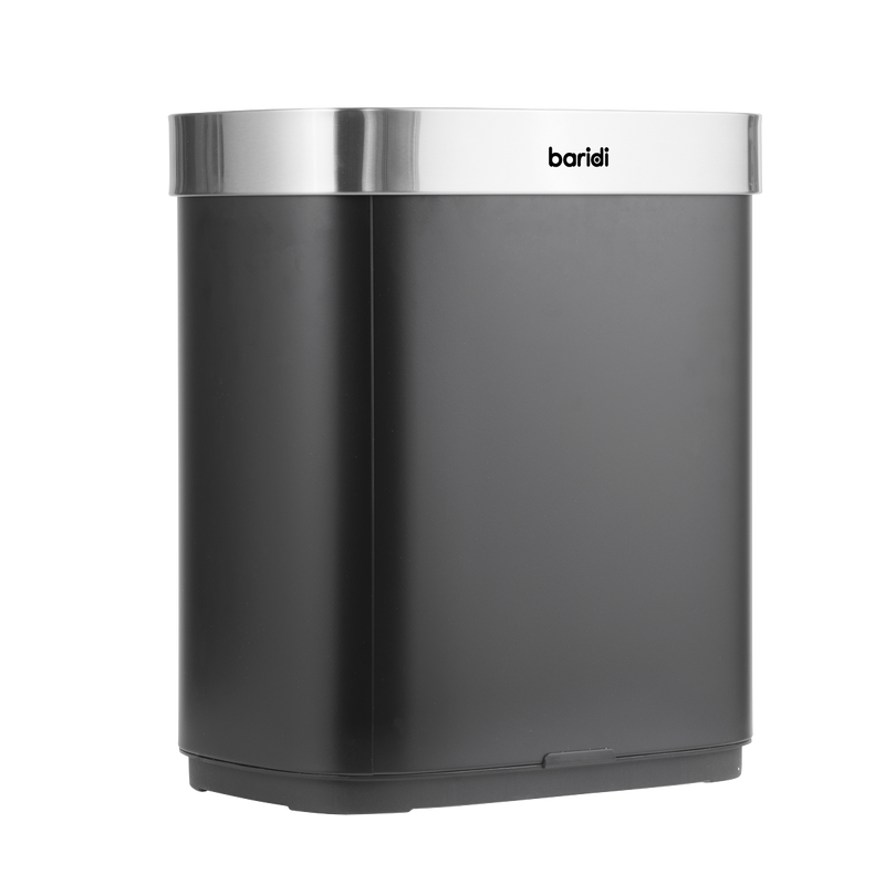 Baridi DH281 Sensor Bin 50L - Black/Stainless Steel