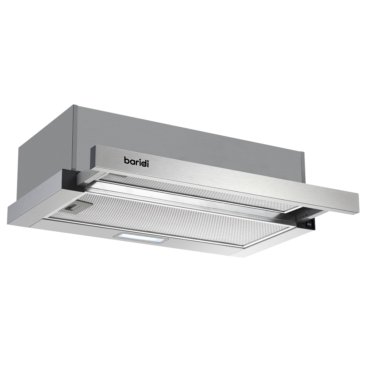 Baridi DH286 Telescopic Cooker Hood with Aluminium Filters 60cm - Stainless Steel
