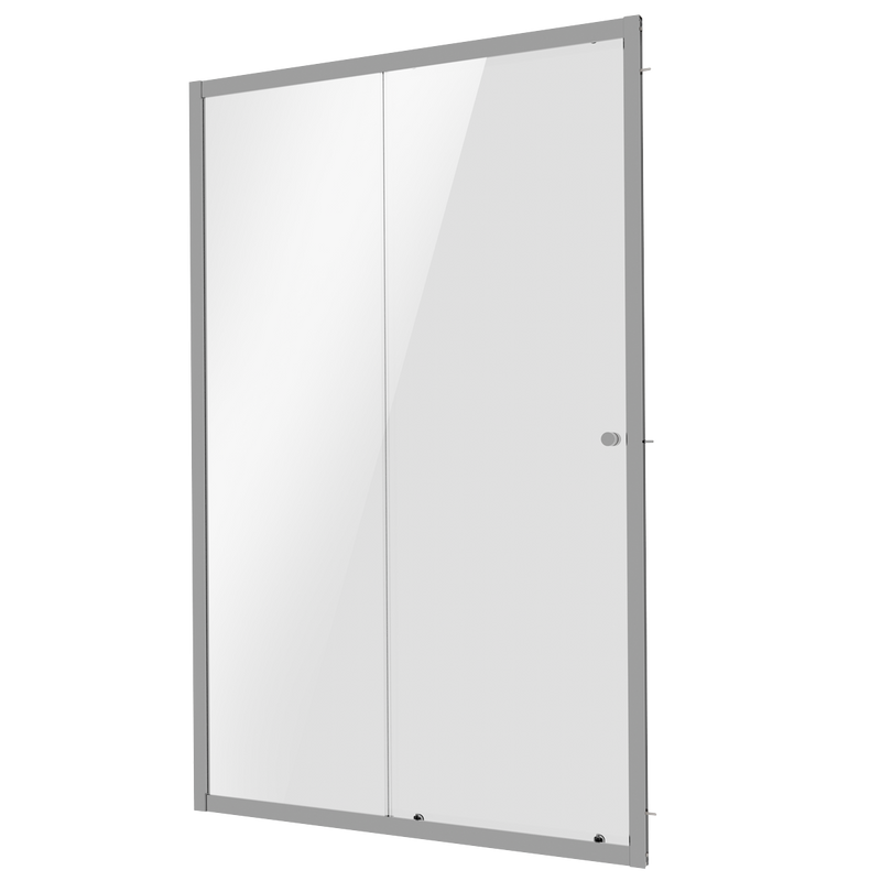 Baridi DH292 Sliding Shower Door 1000 x 1850mm, 6mm Tempered Glass, Reversible - Chrome - additional view 2