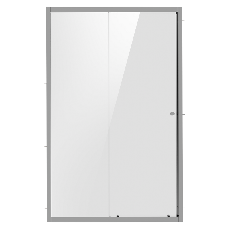 Baridi DH292 Sliding Shower Door 1000 x 1850mm, 6mm Tempered Glass, Reversible - Chrome - additional view 3