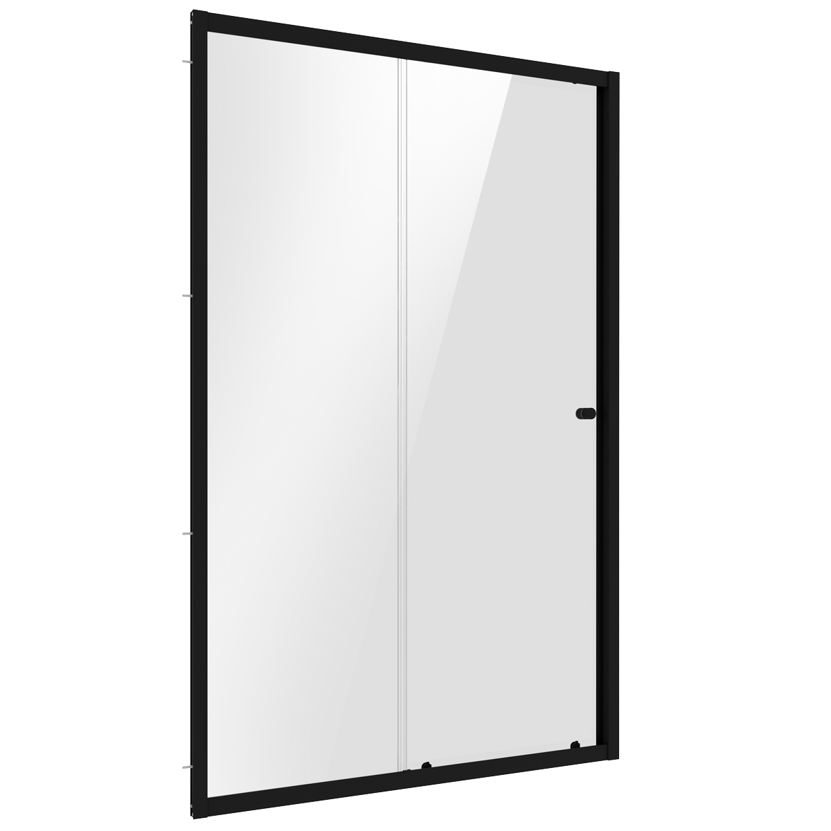 Baridi DH293 Sliding Shower Door 1000 x 1850mm, 6mm Tempered Glass, Reversible - Black