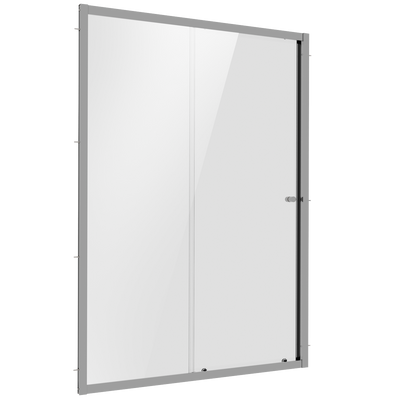 Baridi DH294 Sliding Shower Door 1200 x 1850mm, 6mm Tempered Glass, Reversible - Chrome