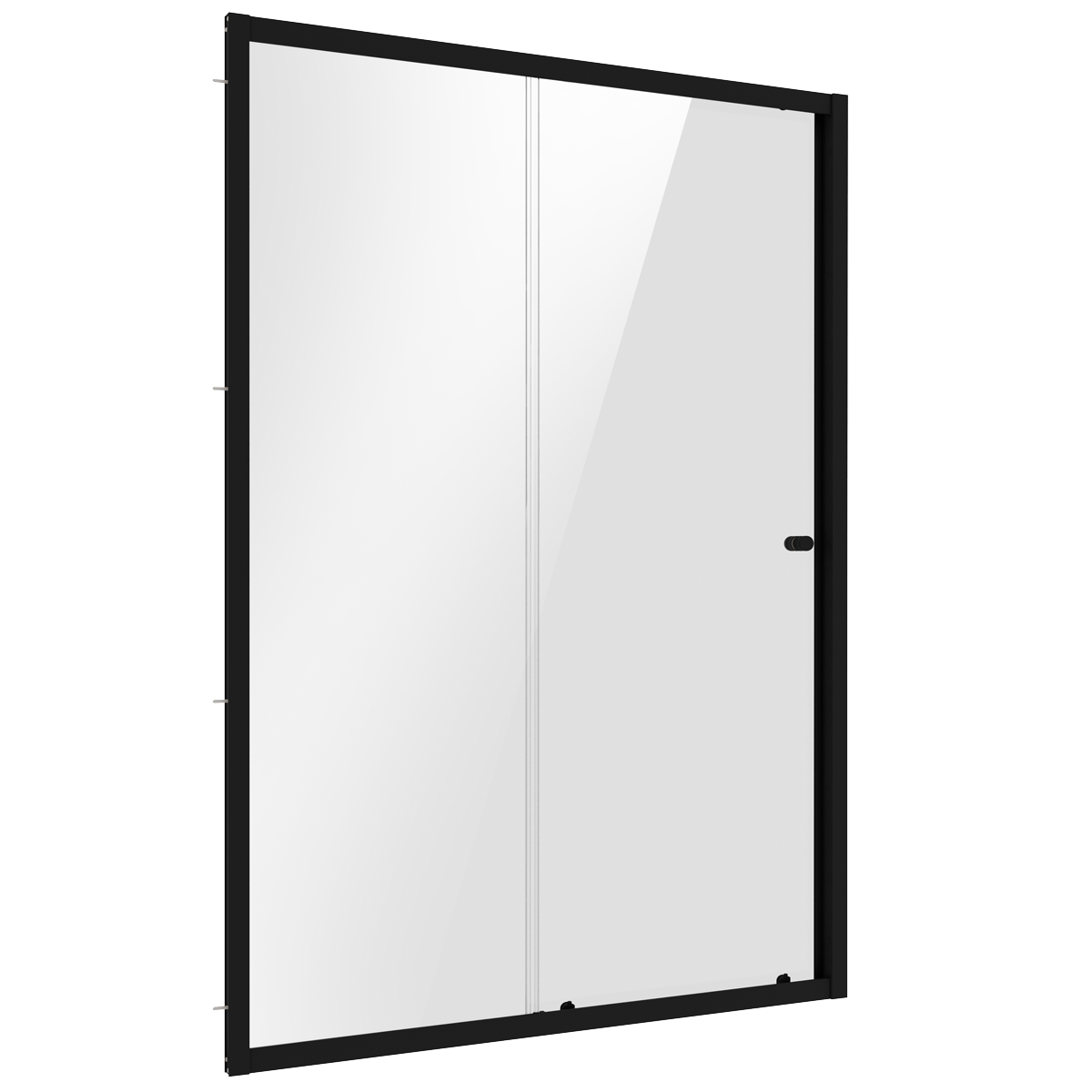 Baridi DH295 Sliding Shower Door 1200 x 1850mm, 6mm Tempered Glass, Reversible - Black