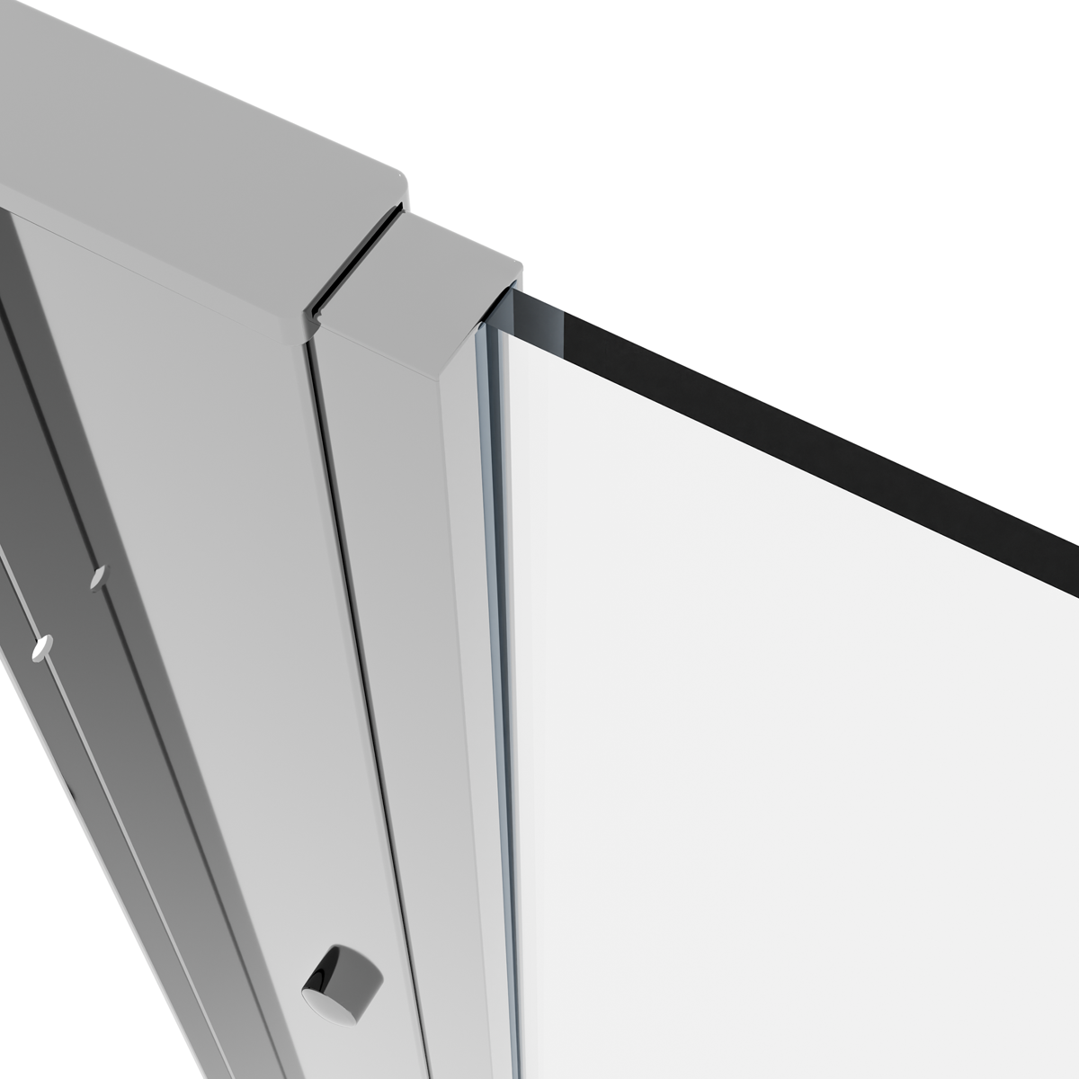 Baridi DH296 Side Panel for Sliding Shower Doors, 6mm Tempered Glass - Chrome - additional view 5