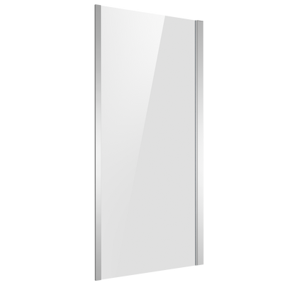 Baridi DH296 Side Panel for Sliding Shower Doors, 6mm Tempered Glass - Chrome