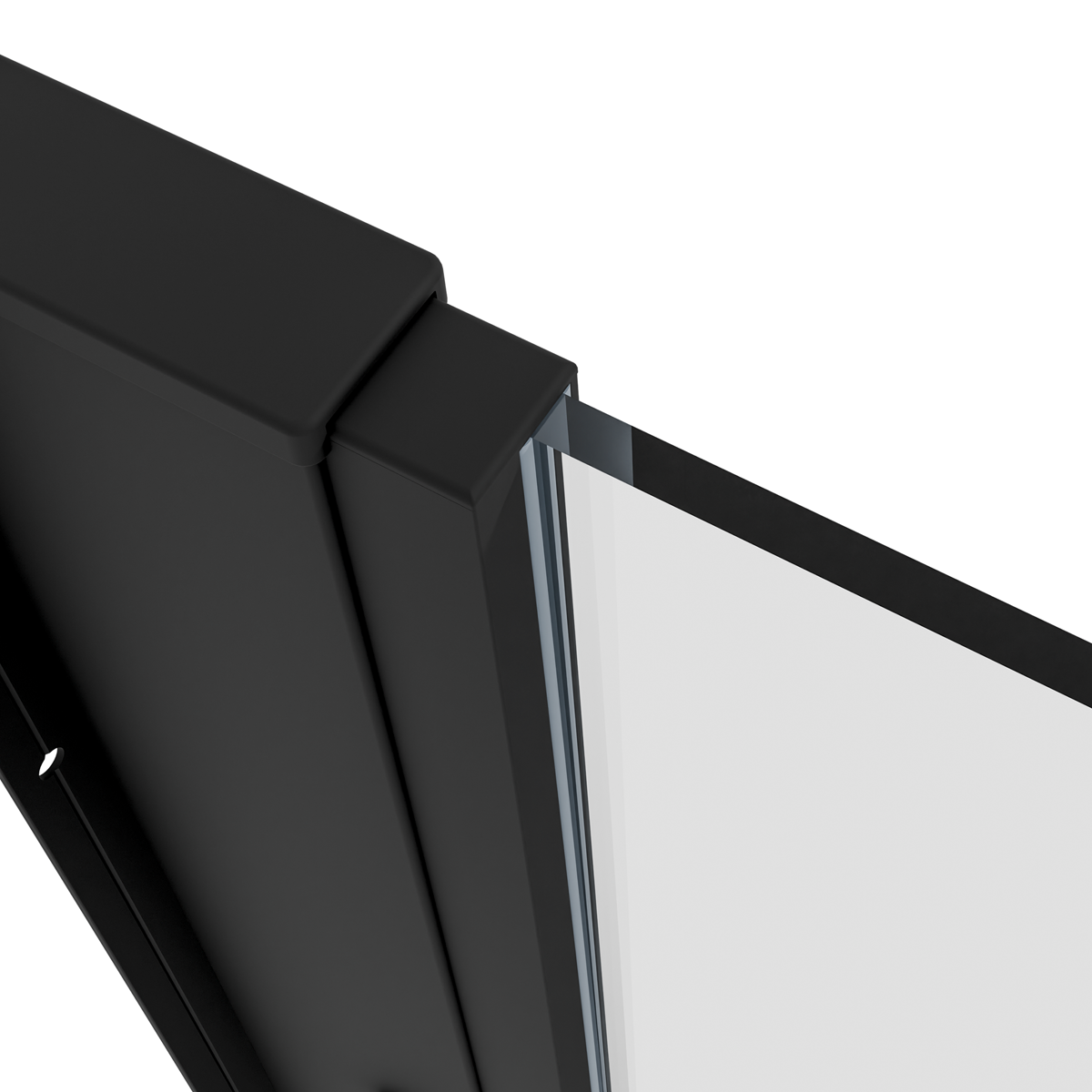 Baridi DH297 Side Panel for Sliding Shower Doors, 6mm Tempered Glass - Black - additional view 8