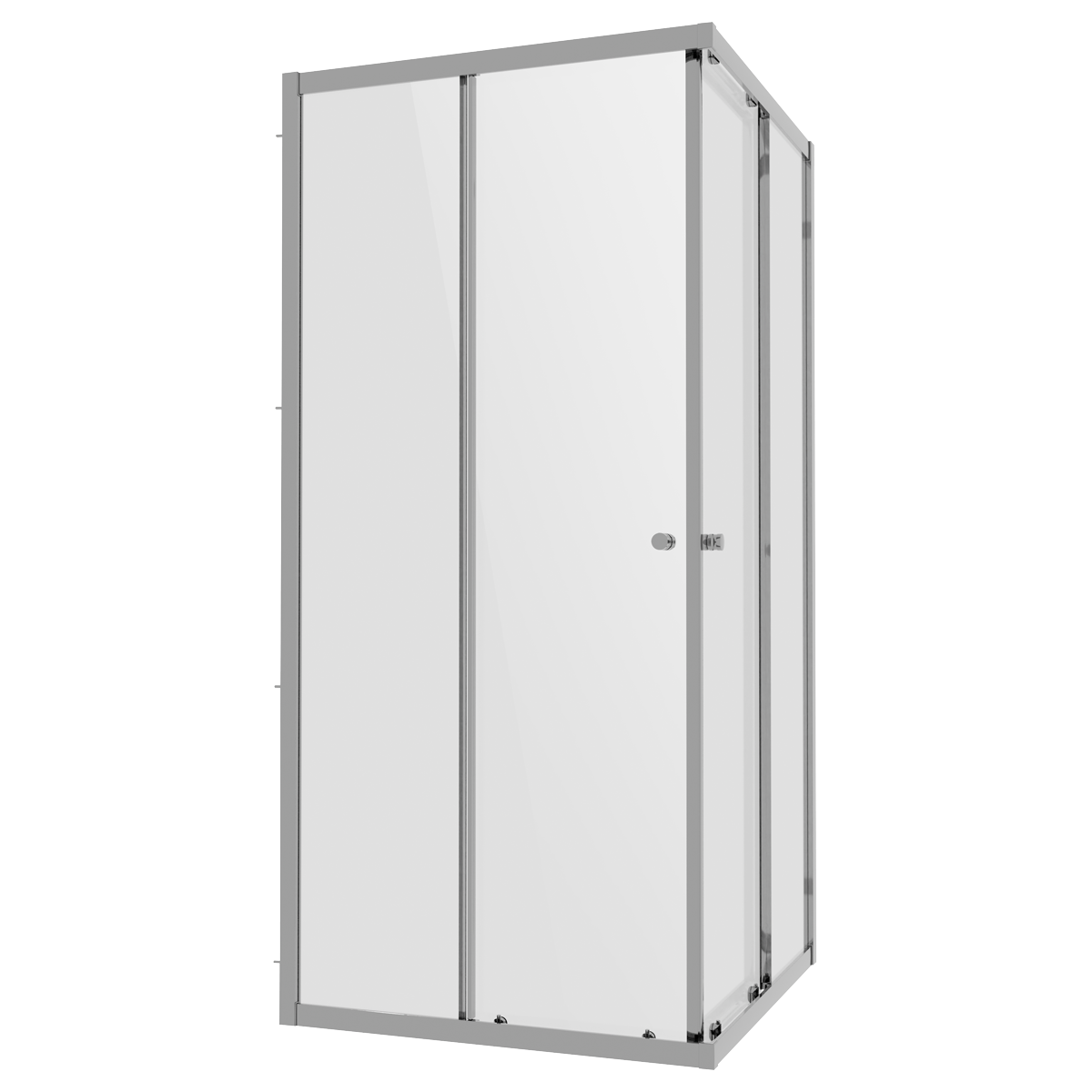 Baridi DH298 Corner Shower Entry Enclosure 800 x 800 x 1850mm with 6mm Tempered Glass - Chrome