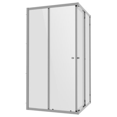 Baridi DH299 Corner Shower Entry Enclosure 900 x 900 x 1850mm with 6mm Tempered Glass - Chrome