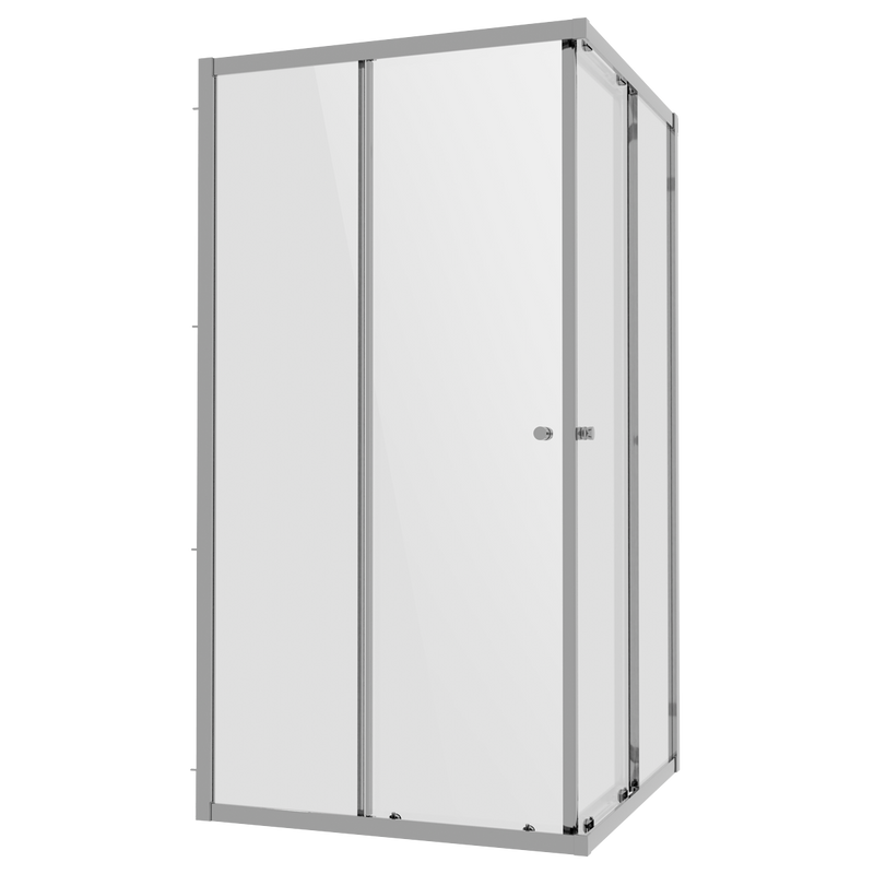 Baridi DH299 Corner Shower Entry Enclosure 900 x 900 x 1850mm with 6mm Tempered Glass - Chrome
