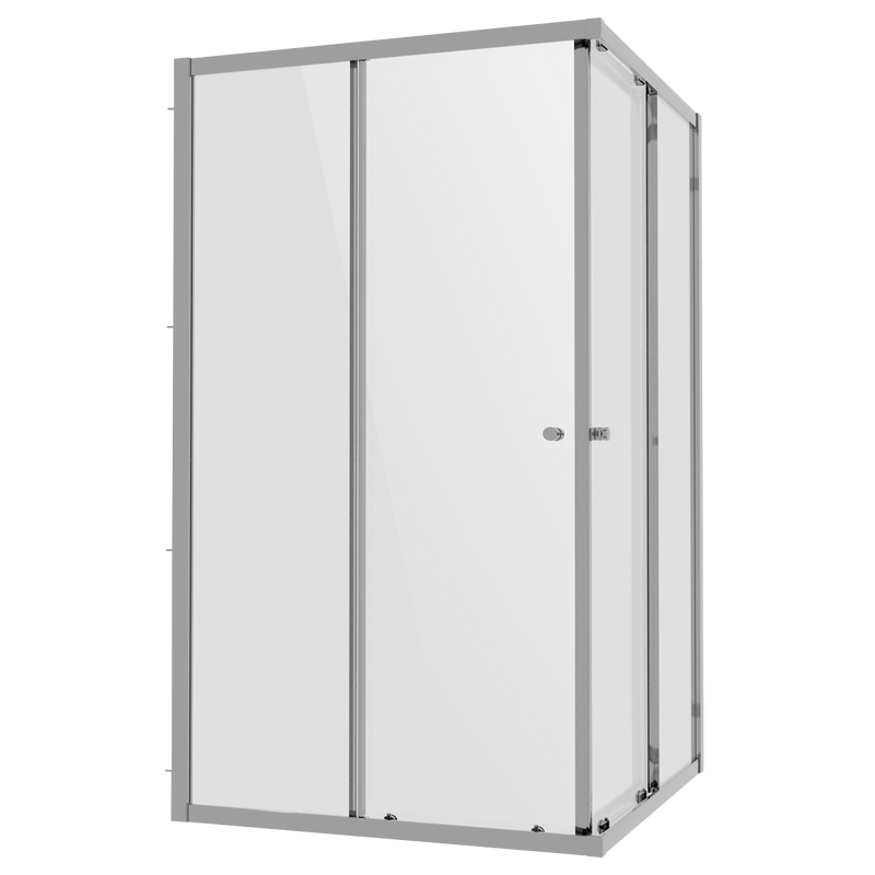 Baridi DH300 Corner Shower Entry Enclosure 1000 x 800 x 1850mm with 6mm Tempered Glass - Chrome