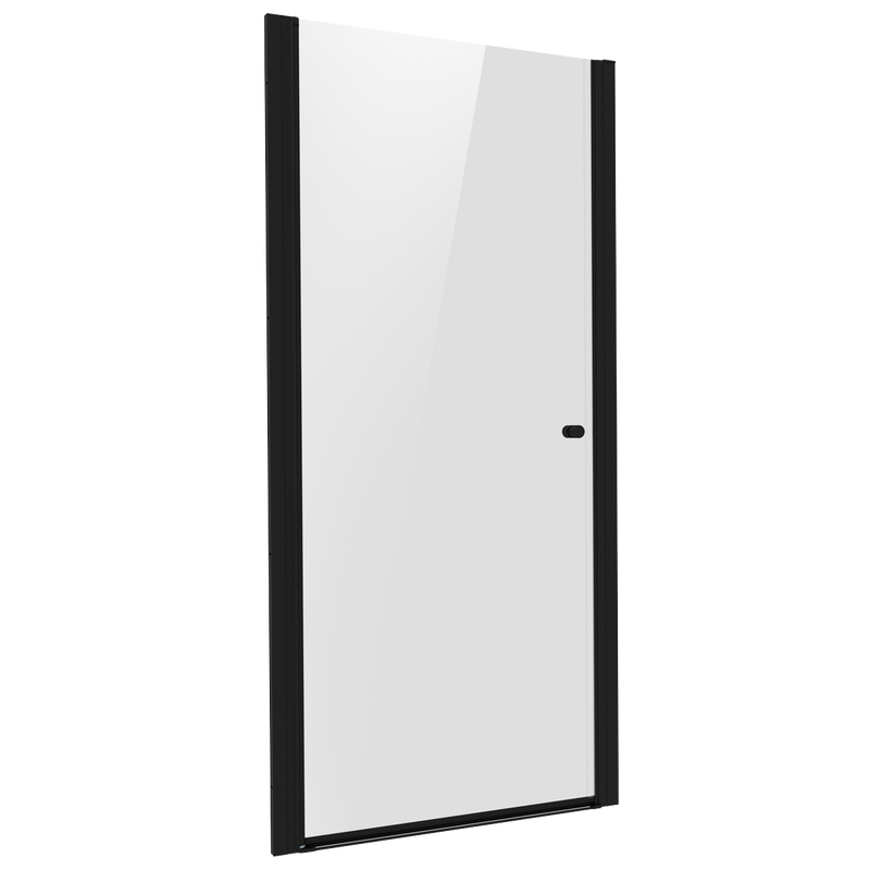 Baridi DH304 Pivot Shower Door 800 x 1850mm, 6mm Tempered Glass, Reversible - Black