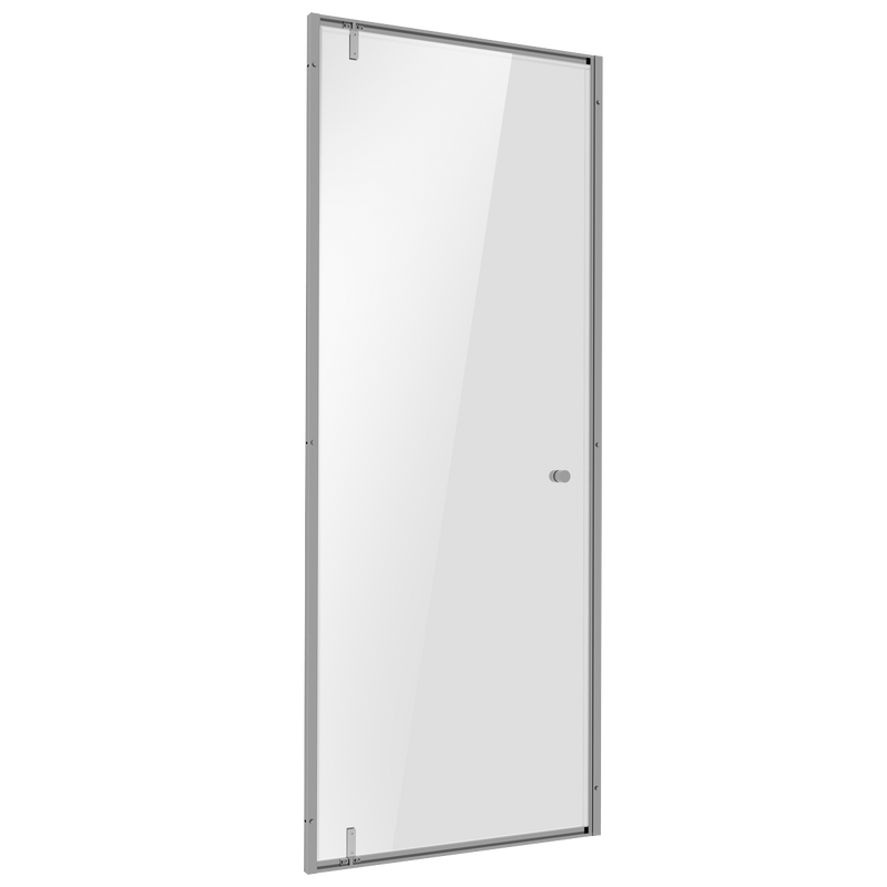 Baridi DH306 Hinged Shower Door 800 x 1850mm, 6mm Tempered Glass, Reversible - Chrome