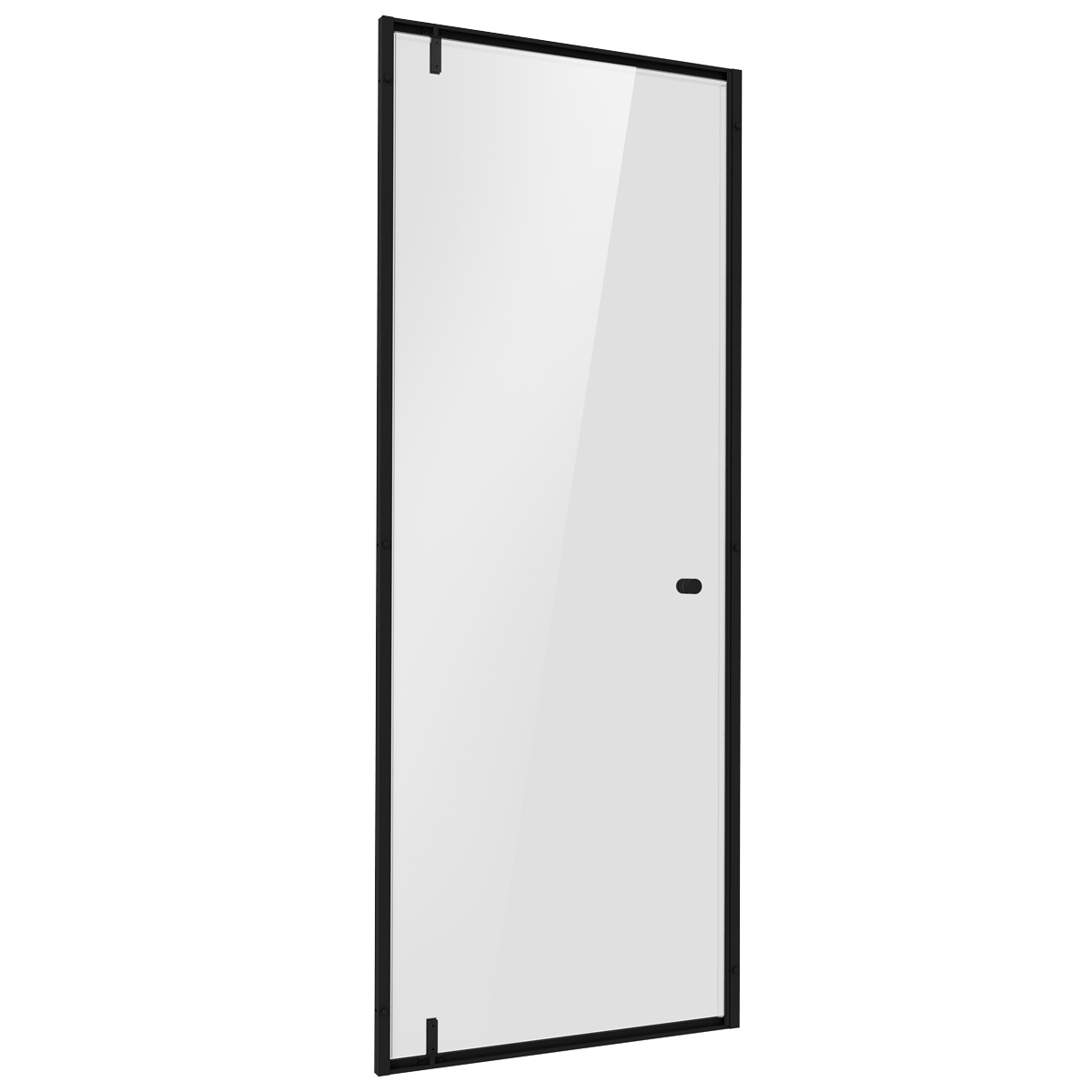 Baridi DH307 Hinged Shower Door 800 x 1850mm, 6mm Tempered Glass, Reversible - Black