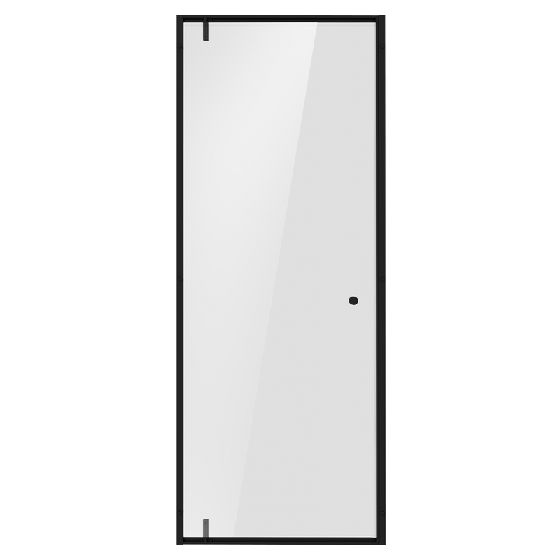 Baridi DH307 Hinged Shower Door 800 x 1850mm, 6mm Tempered Glass, Reversible - Black - additional view 10