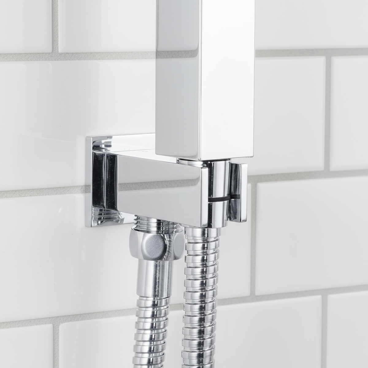 Baridi DH320 Concealed Thermostatic Shower Set 20 x 20cm Square Head & Hand Shower - Chrome - additional view 4