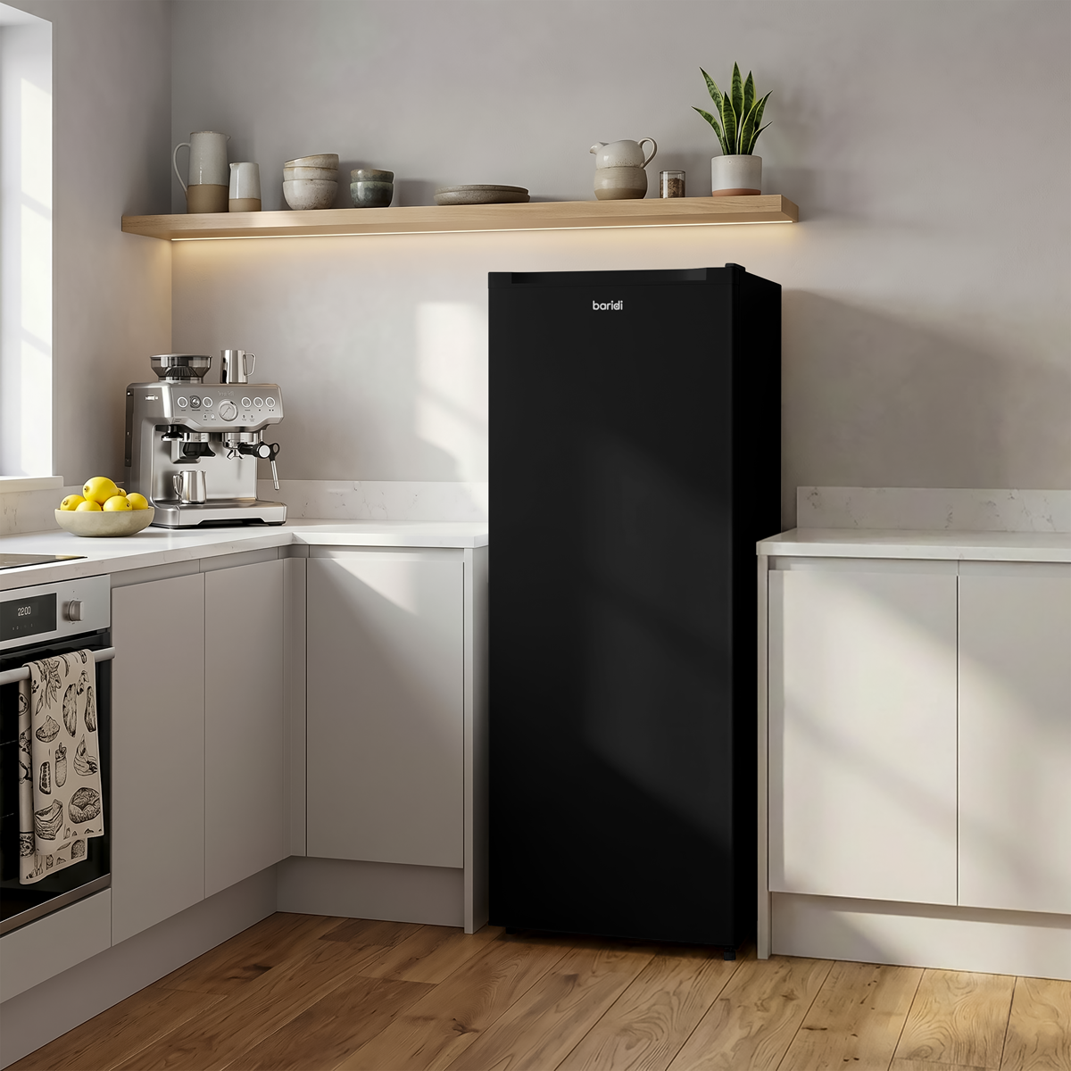 Baridi DH323 Freestanding Larder Fridge 241L - Black - additional view 6