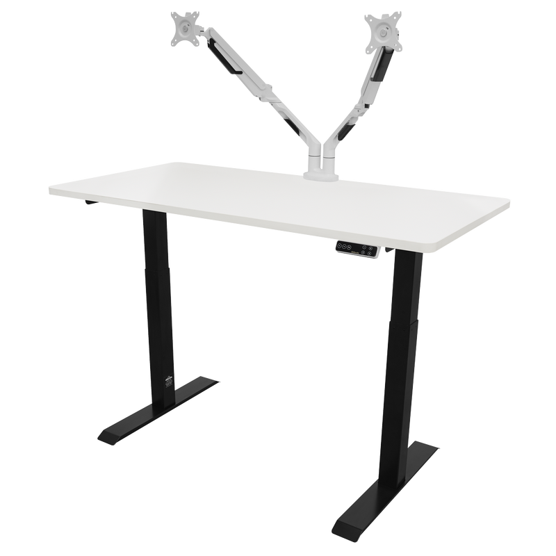 Dellonda DH32 White Electric Height Adjustable Standing Desk, 1400 x 700mm Dual Motor 100kg - additional view 7