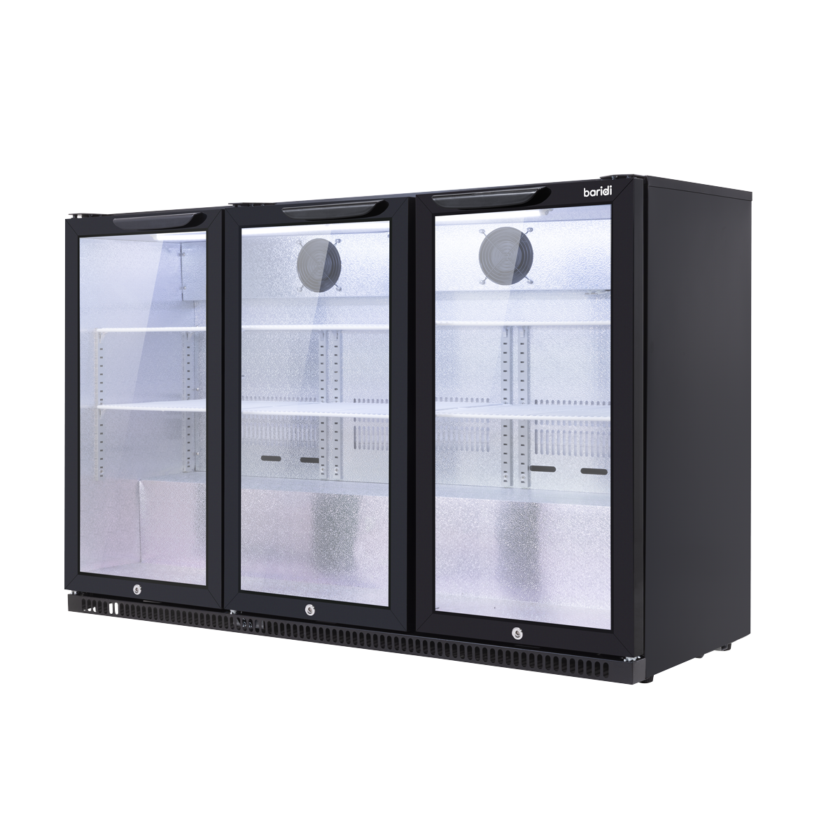 Baridi DH336 Back Bar Drinks Fridge/Cooler with Triple Hinged Door & Security Lock 307L - Black - additional view 7