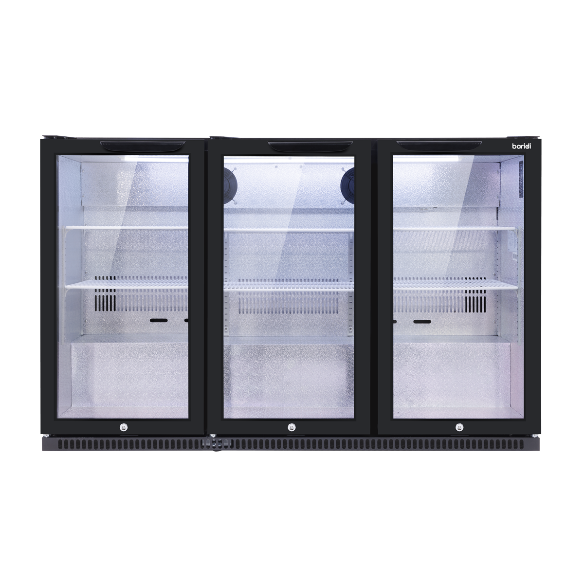 Baridi DH336 Back Bar Drinks Fridge/Cooler with Triple Hinged Door & Security Lock 307L - Black - additional view 9