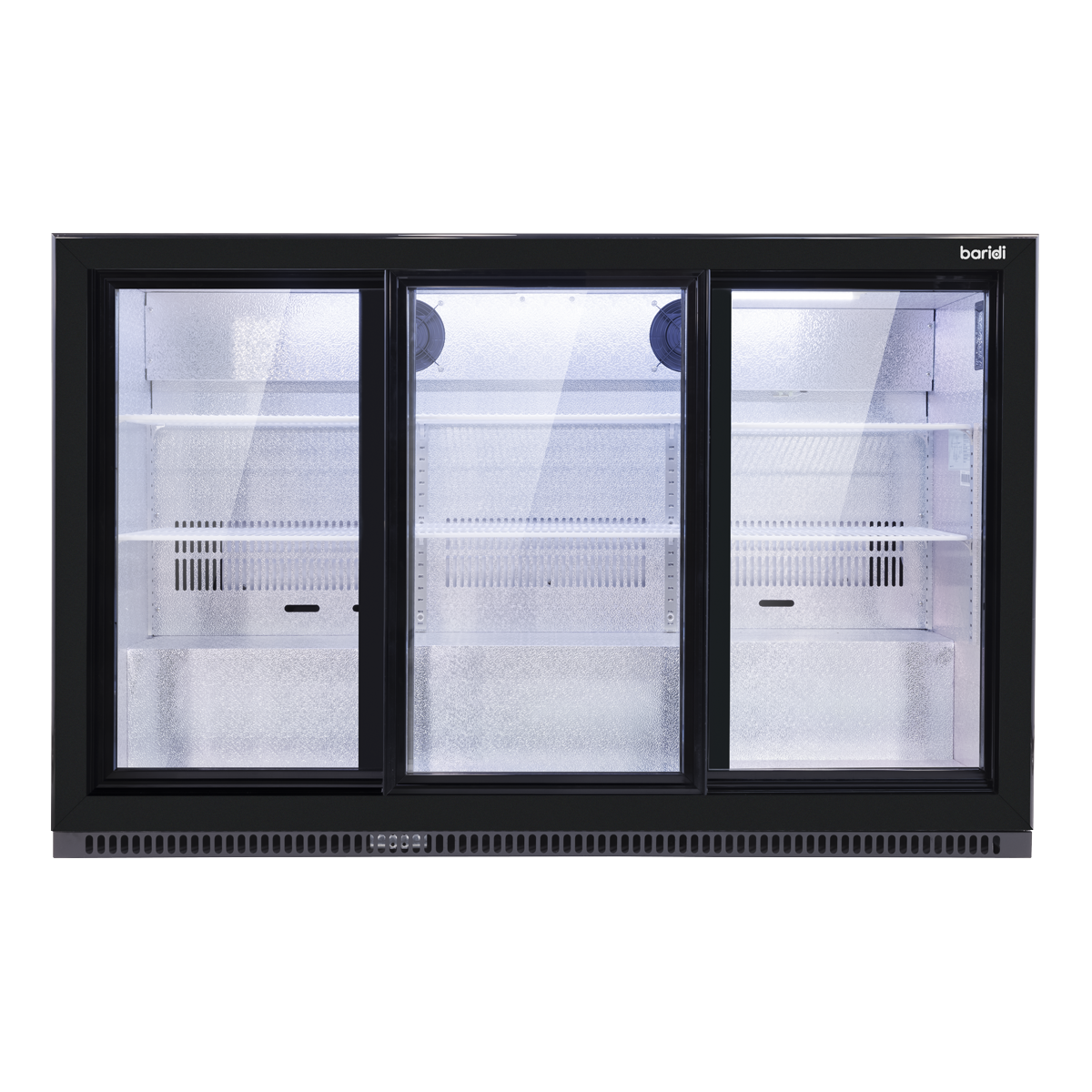 Baridi DH337 Back Bar Drinks Fridge/Cooler with Triple Sliding Door & Security Lock 307L - Black - additional view 8