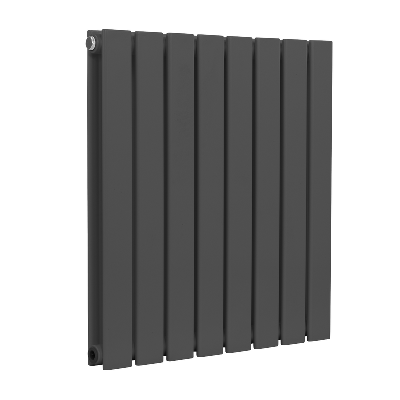 Baridi DH339 Horizontal Radiator Contemporary Double Flat Panel Design 600 x 560mm - Anthracite