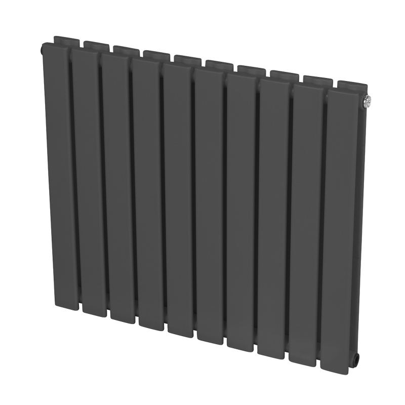 Baridi DH340 Horizontal Radiator Contemporary Double Flat Panel Design 600 x 700mm - Anthracite - additional view 3