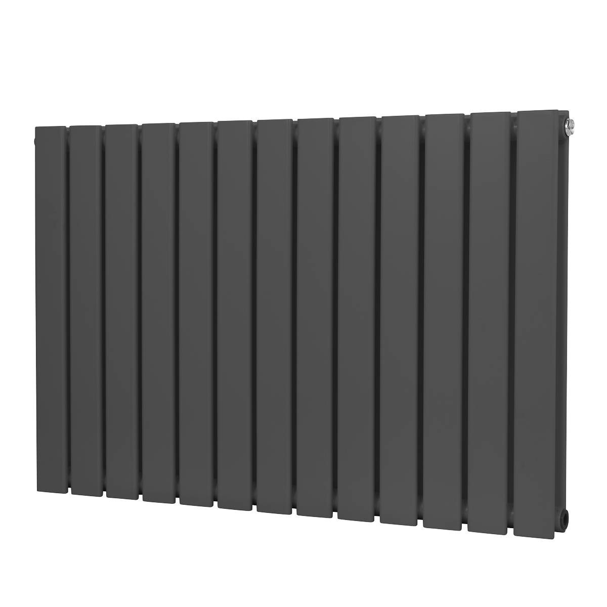 Baridi DH341 Horizontal Radiator Contemporary Double Flat Panel Design 600 x 910mm - Anthracite - additional view 3