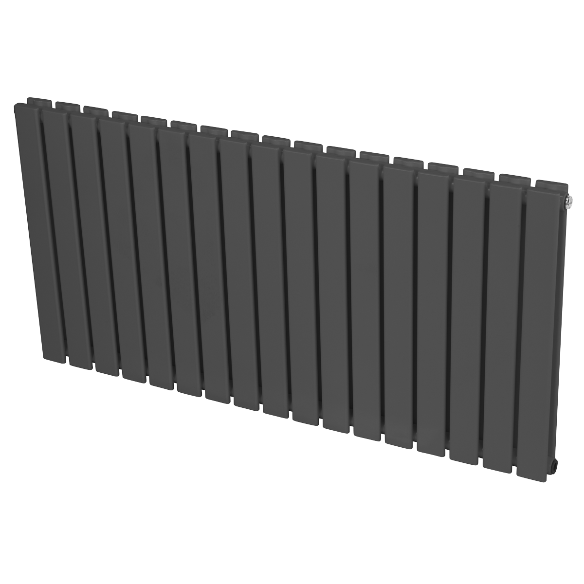 Baridi DH342 Horizontal Radiator Contemporary Double Flat Panel Design 600 x 1190mm - Anthracite - additional view 7
