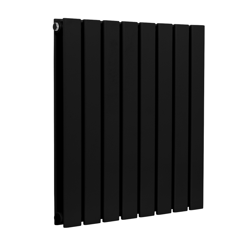 Baridi DH344 Horizontal Radiator Contemporary Double Flat Panel Design 600 x 560mm - Black