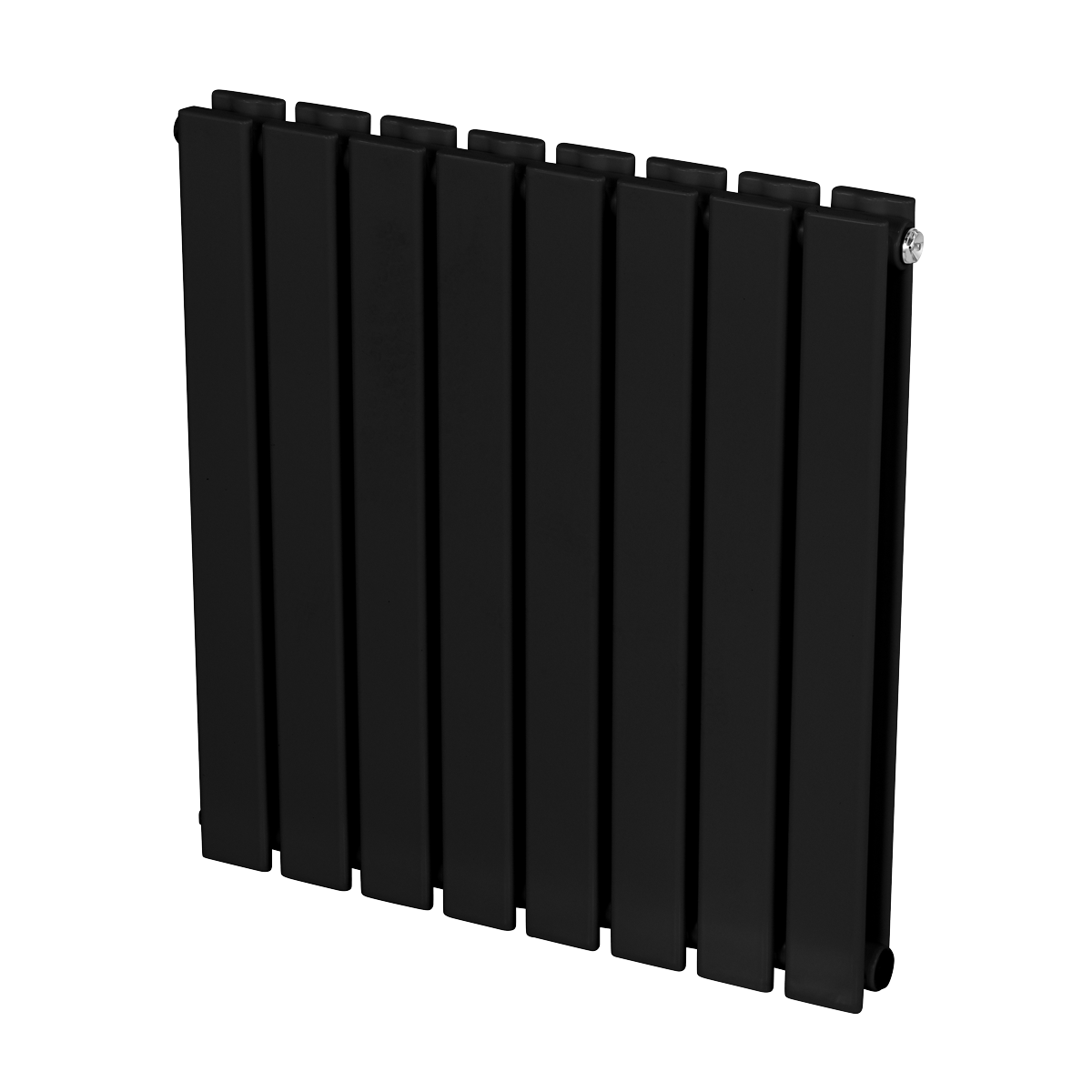 Baridi DH344 Horizontal Radiator Contemporary Double Flat Panel Design 600 x 560mm - Black - additional view 3