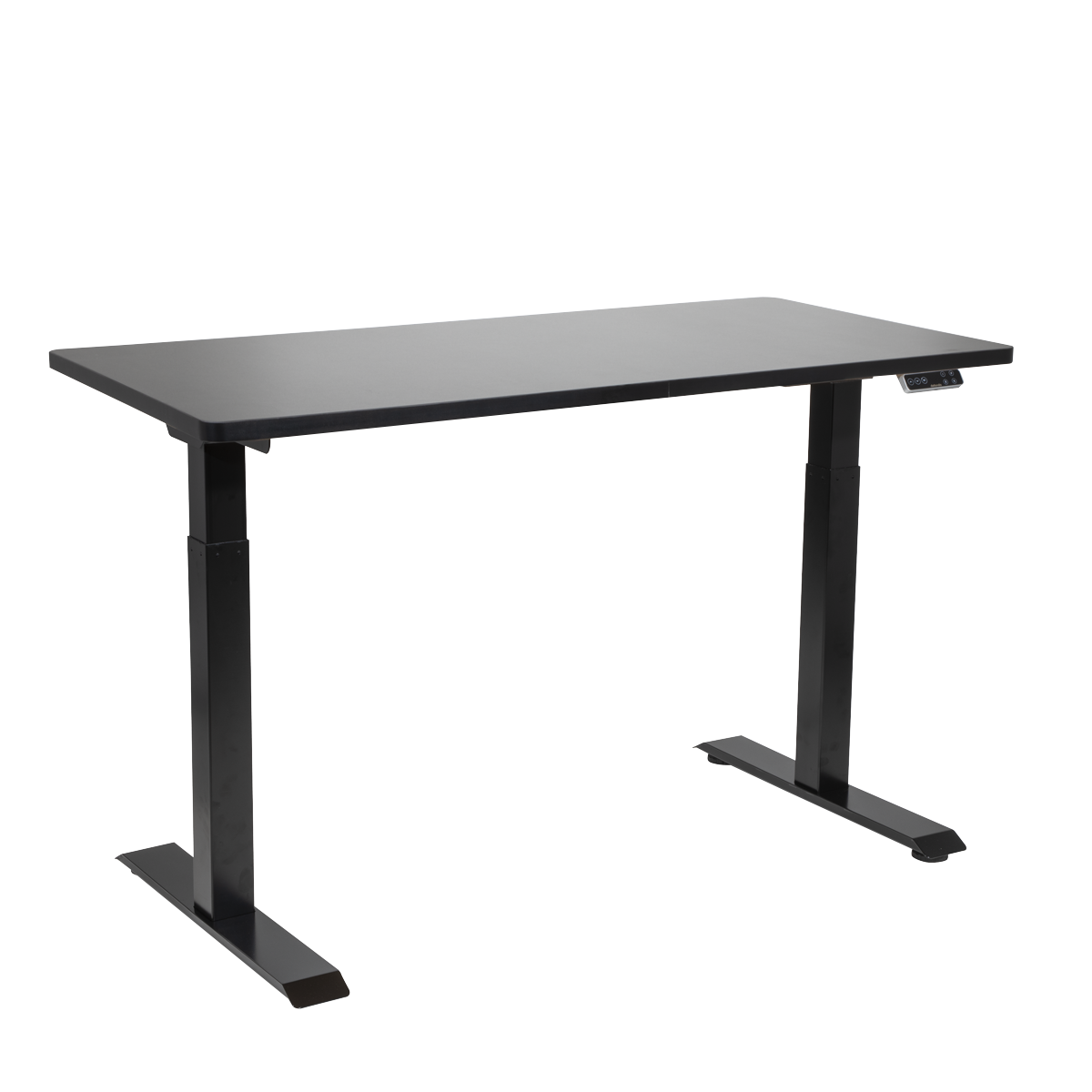 Dellonda DH34 Black Electric Height Adjustable Standing Desk, 1400 x 700mm Dual Motor 100kg