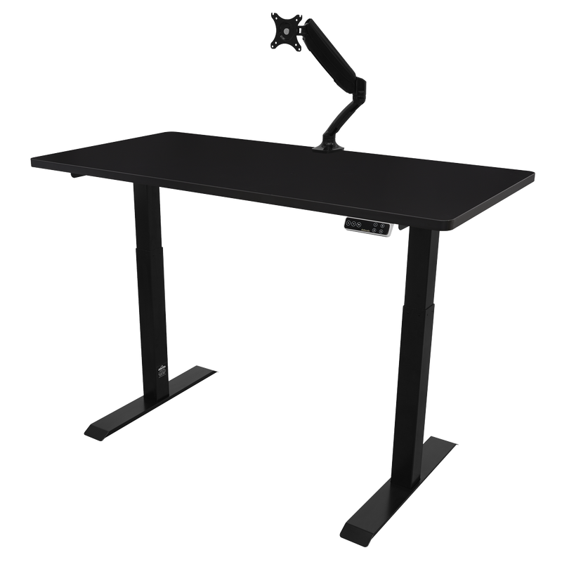 Dellonda DH34 Black Electric Height Adjustable Standing Desk, 1400 x 700mm Dual Motor 100kg - additional view 7