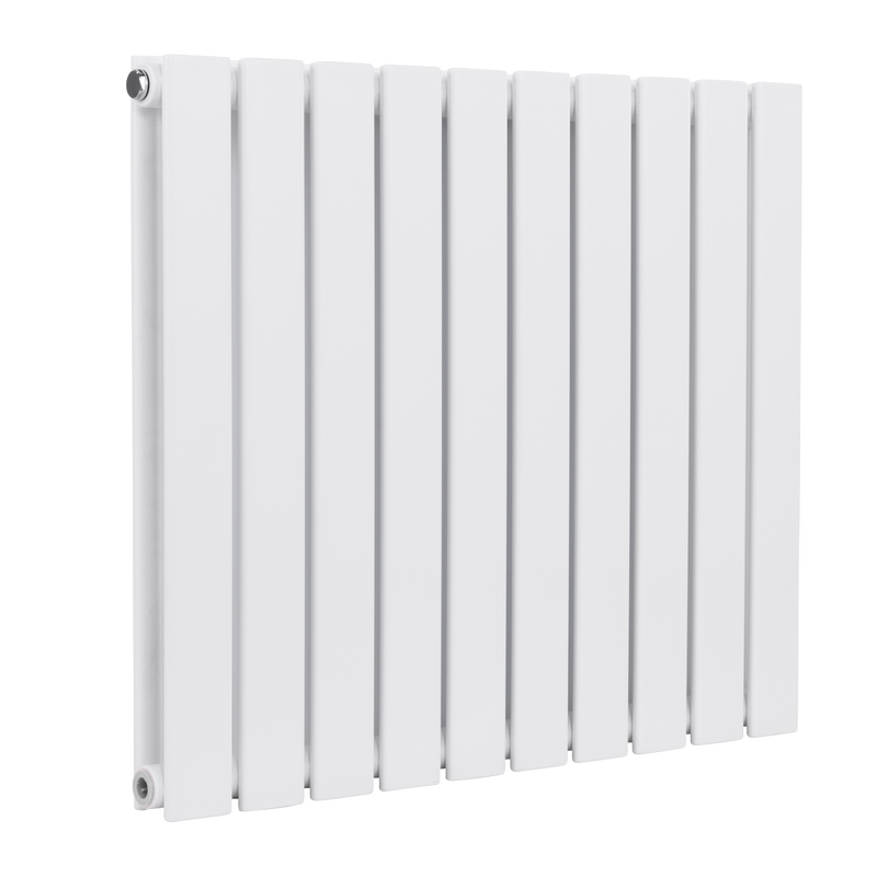 Baridi DH350 Horizontal Radiator Contemporary Double Flat Panel Design 600 x 700mm - White