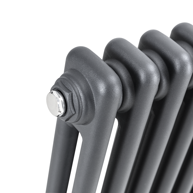 Baridi DH357 Horizontal Traditional 2 Column Radiator 600 x 607mm - Anthracite - additional view 5