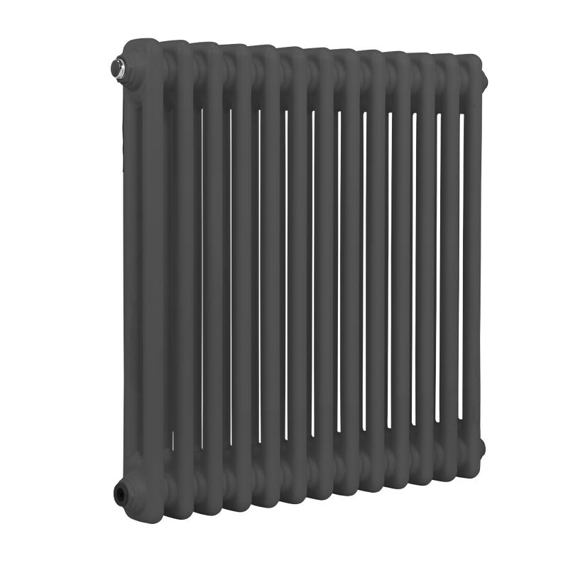 Baridi DH357 Horizontal Traditional 2 Column Radiator 600 x 607mm - Anthracite