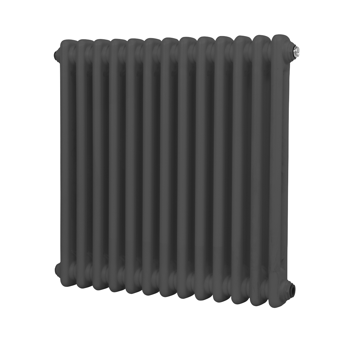 Baridi DH357 Horizontal Traditional 2 Column Radiator 600 x 607mm - Anthracite - additional view 3