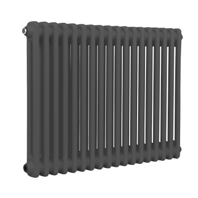 Baridi DH358 Horizontal Traditional 2 Column Radiator 600 x 832mm - Anthracite