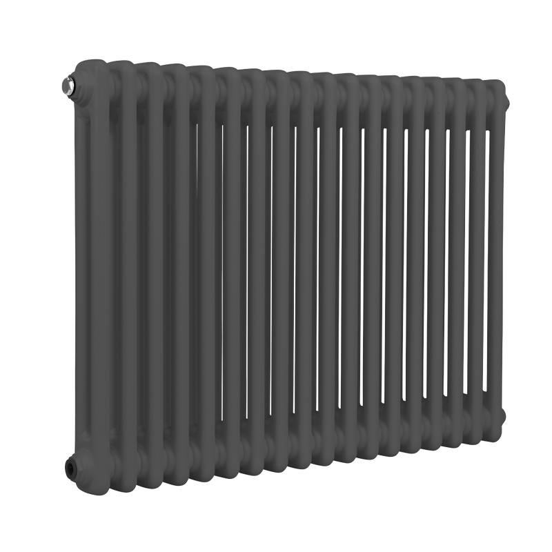 Baridi DH358 Horizontal Traditional 2 Column Radiator 600 x 832mm - Anthracite