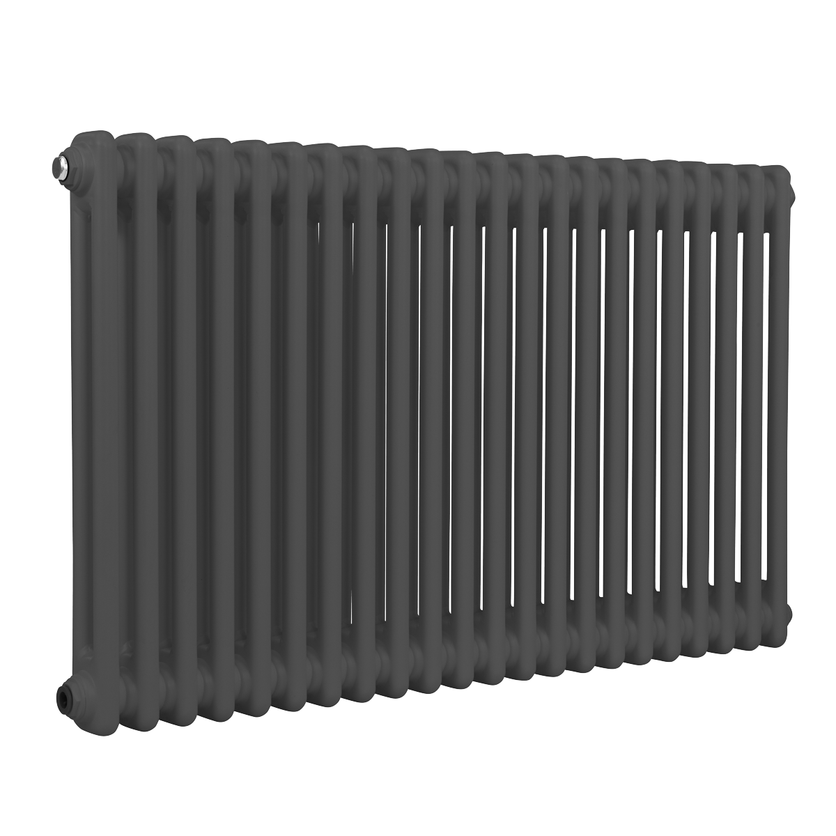 Baridi DH359 Horizontal Traditional 2 Column Radiator 600 x 1012mm - Anthracite