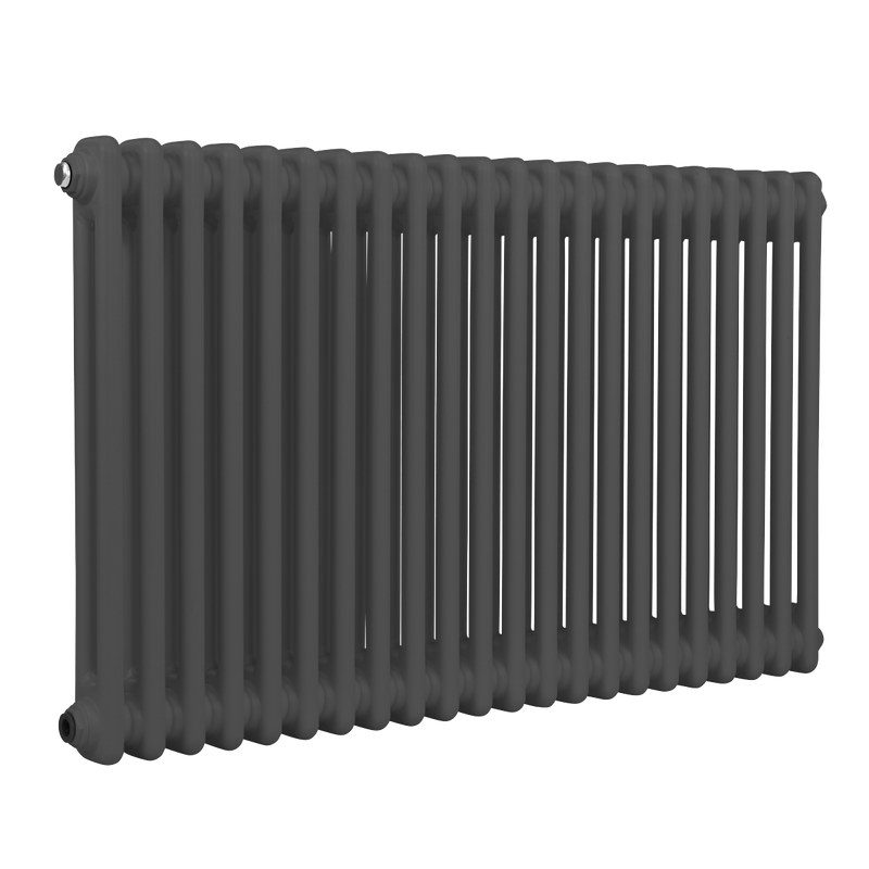 Baridi DH359 Horizontal Traditional 2 Column Radiator 600 x 1012mm - Anthracite