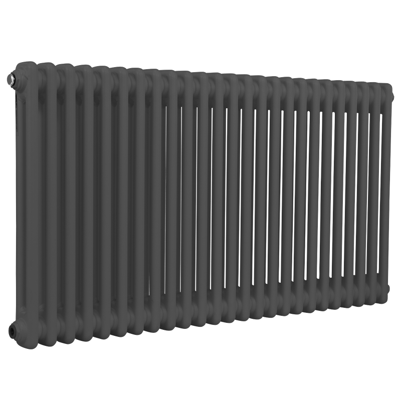 Baridi DH360 Horizontal Traditional 2 Column Radiator 600 x 1147mm - Anthracite