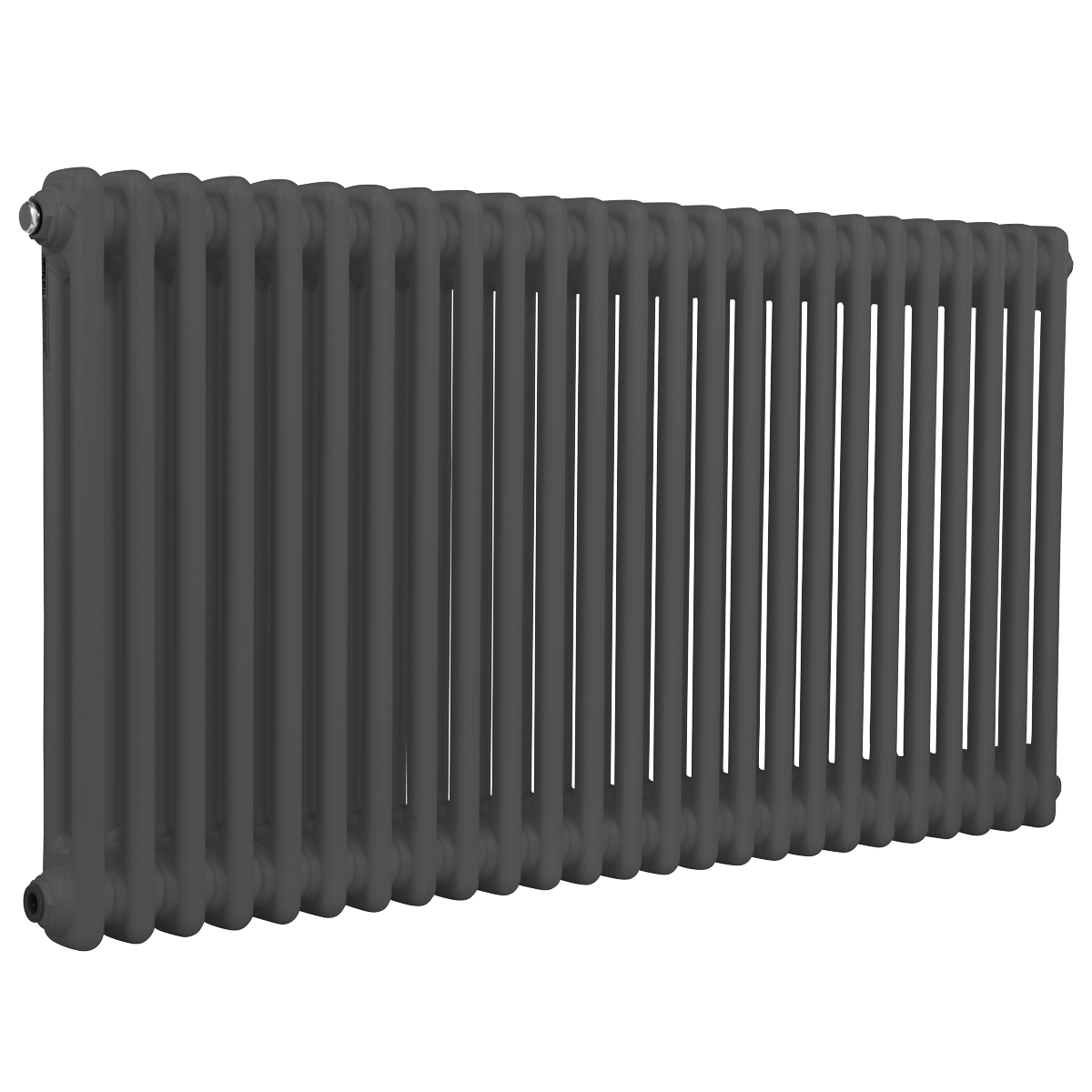 Baridi DH360 Horizontal Traditional 2 Column Radiator 600 x 1147mm - Anthracite