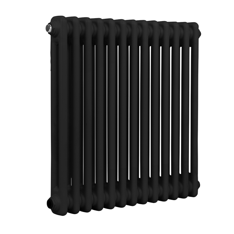 Baridi DH362 Horizontal Traditional 2 Column Radiator 600 x 607mm - Black