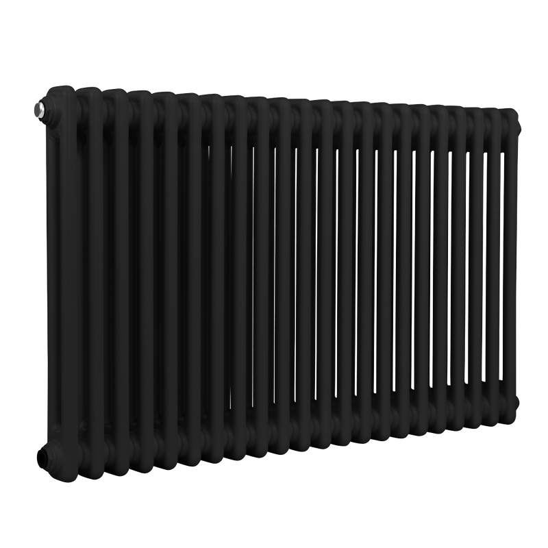 Baridi DH364 Horizontal Traditional 2 Column Radiator 600 x 1012mm - Black