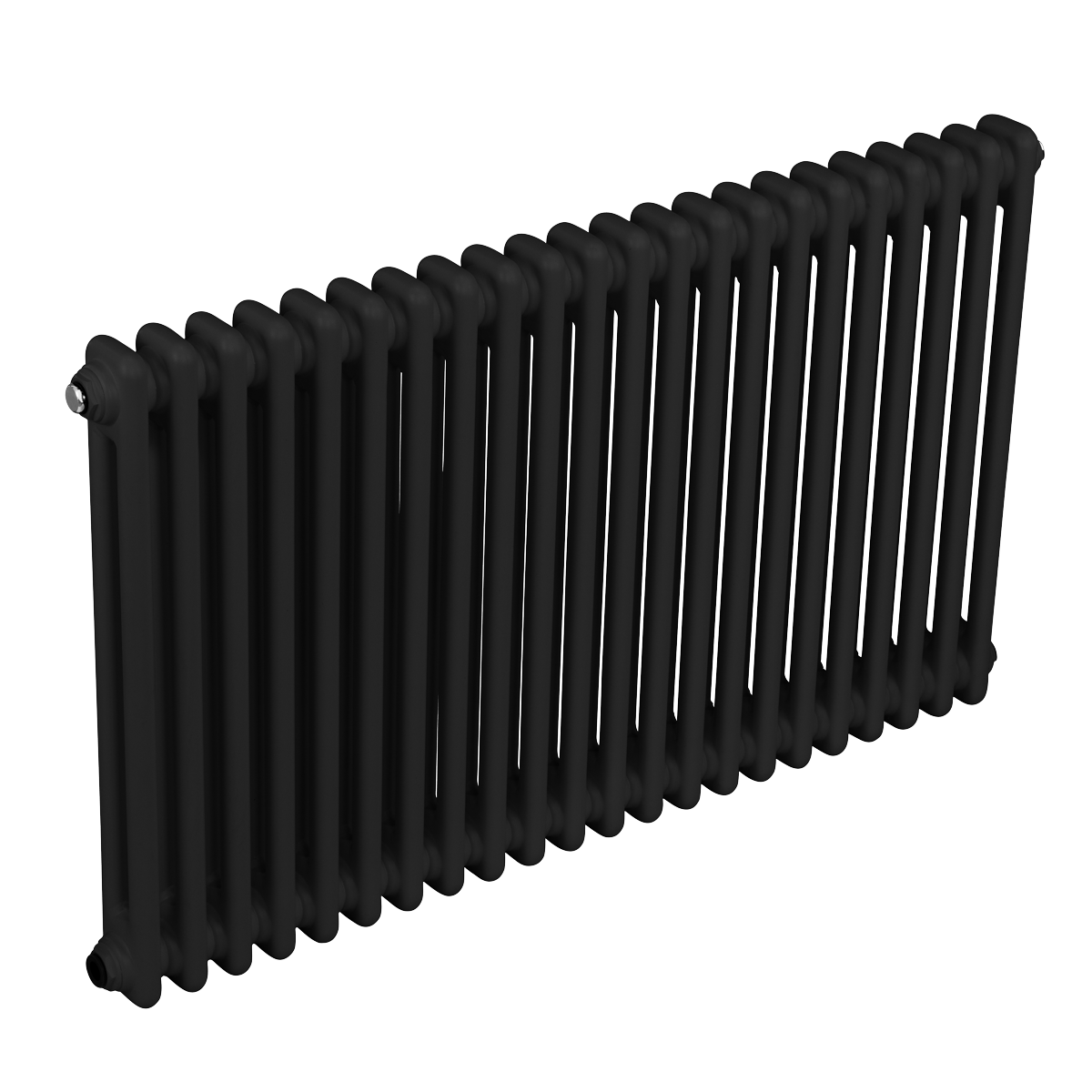 Baridi DH364 Horizontal Traditional 2 Column Radiator 600 x 1012mm - Black - additional view 9