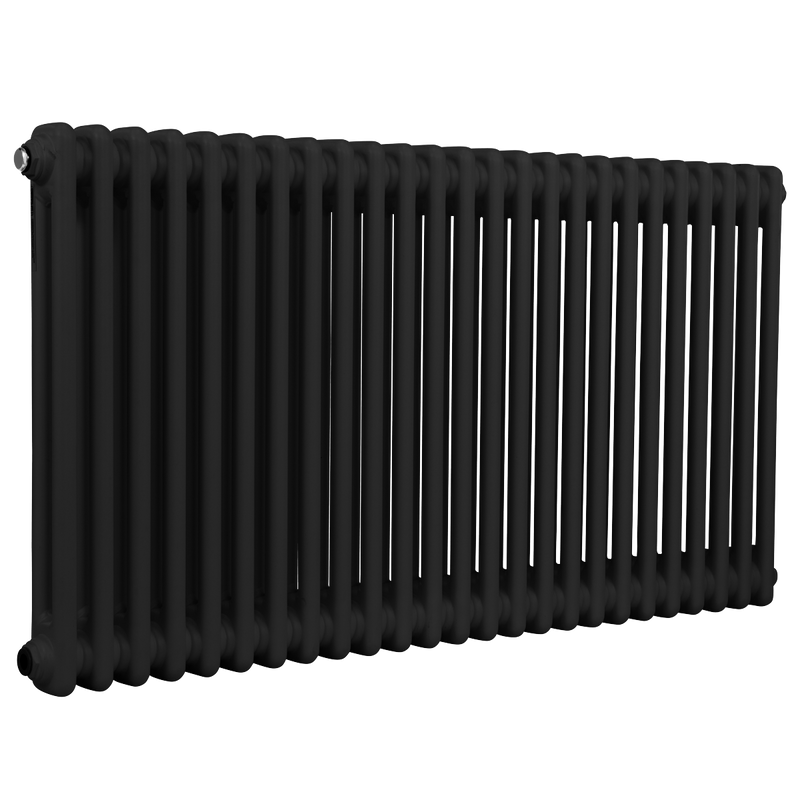 Baridi DH365 Horizontal Traditional 2 Column Radiator 600 x 1147mm - Black