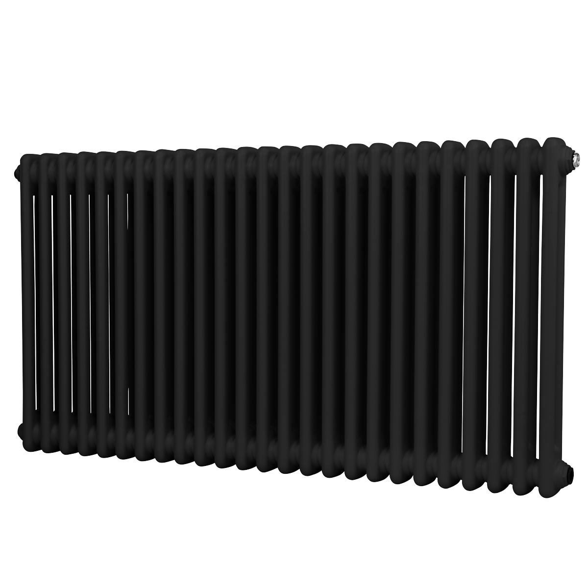 Baridi DH365 Horizontal Traditional 2 Column Radiator 600 x 1147mm - Black - additional view 6