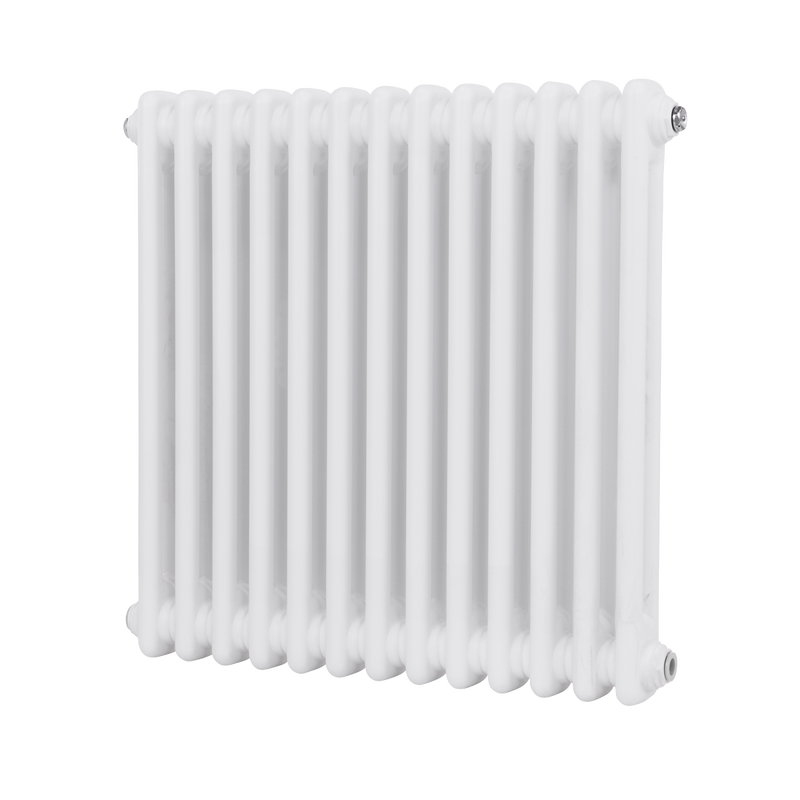 Baridi DH367 Horizontal Traditional 2 Column Radiator 600 x 607mm - White - additional view 3