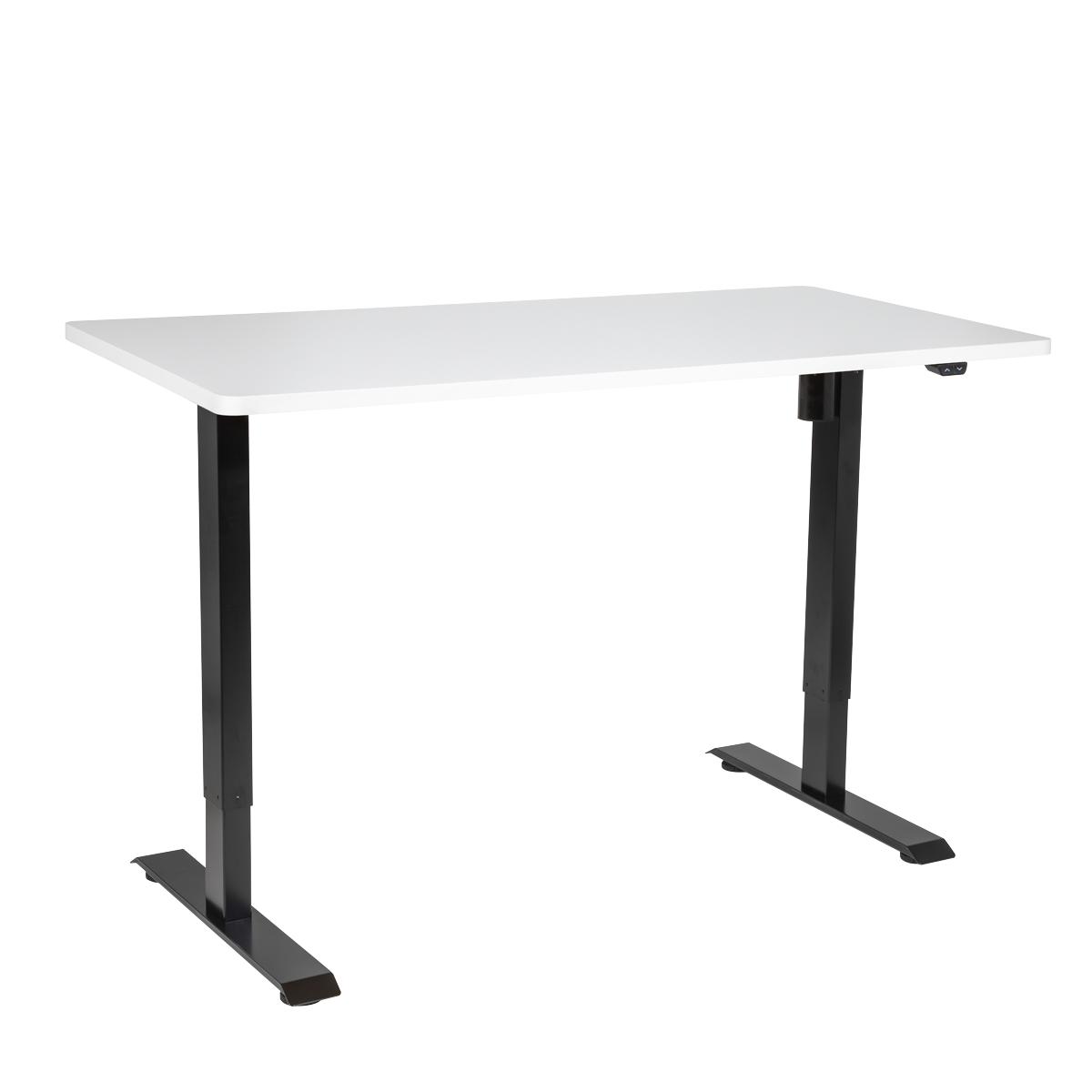 Dellonda DH36 Single Motor Ultra-Quiet Adjustable-Height Electric Sit/Stand Desk - White Desktop
