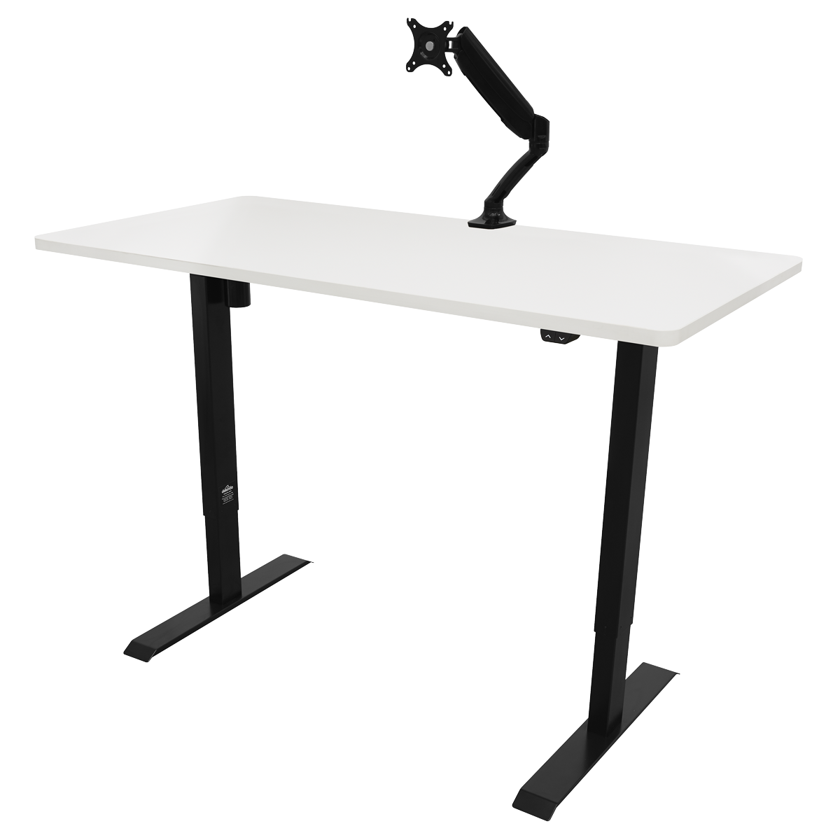 Dellonda DH36 Single Motor Ultra-Quiet Adjustable-Height Electric Sit/Stand Desk - White Desktop - additional view 5